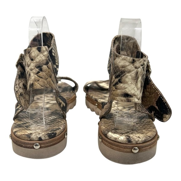 AGL Attilio Giusti Leombrum Leather Python Snake Print Sandal Women EU 40 US 9.5 - Picture 8 of 15